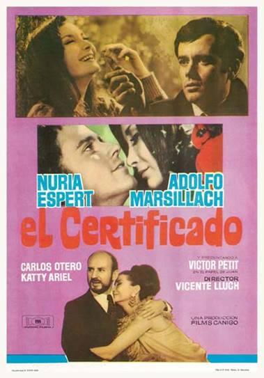 El Certificado. 1970, Vicente Lluch. Cicle de cinema